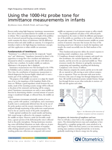 Using the 1000-Hz probe tone for immittance measurements in infants