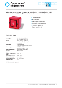 Multi-tone signal generator MSG 1.1 N / MSG 1.3 N