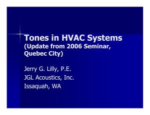 Tones in HVAC Systems, Jerry Lilly