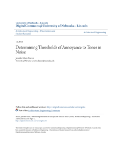 Determining Thresholds of Annoyance to Tones in Noise