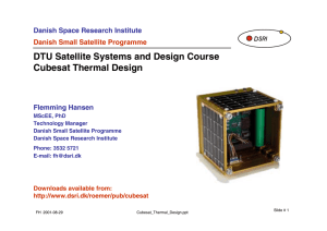 DTU Satellite Systems and Design Course Cubesat Thermal Design
