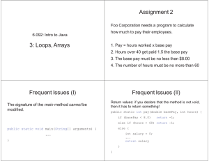 6.092 Lecture 3: Loops, Arrays