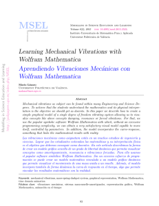 Learning Mechanical Vibrations with Wolfram