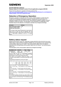 Detection of Emergency Operation Battery status request