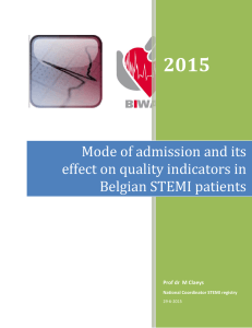 Mode of admission and its effect on quality indicators in Belgian