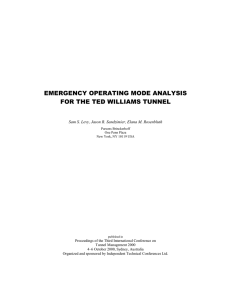 Emergency Operating Mode Analysis for the Ted Williams Tunnel