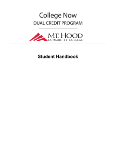 Student Handbook - Mt. Hood Community College