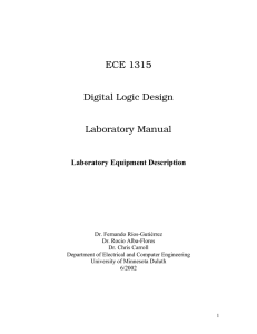 ECE 1315 Digital Logic Design Laboratory Manual