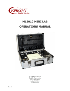Operations manual - Knight Educational Products