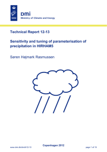 Technical Report Sensitivity and tuning of pa precipitation in