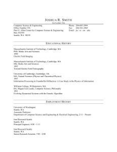 joshua r. smith - Sensor Systems Laboratory