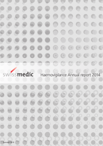 Haemovigilance Annual report 2014