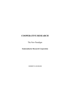 COOPERATIVE RESEARCH The New Paradigm
