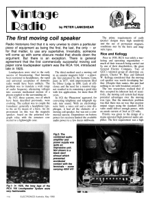 The first moving coil speaker