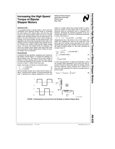 Increasing the High-Speed Torque of Bipolar Stepper Motors