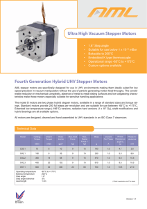 Fourth Generation Hybrid UHV Stepper Motors Ultra High Vacuum