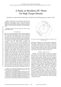 A Study on Brushless DC Motor for High Torque