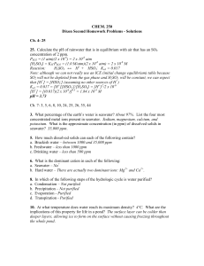 CHEM. 250 Dixon Second Homework Problems