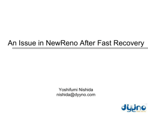 An Issue in NewReno After Fast Recovery