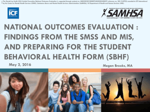 national outcomes evaluation - Suicide Prevention Resource Center