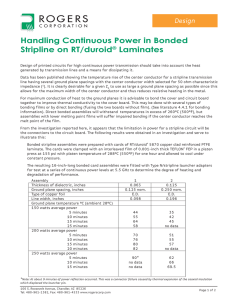 Handling Continuous Power in Bonded Stripline