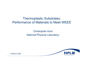 Thermoplastic substrates: Performance of materials to meet WEEE