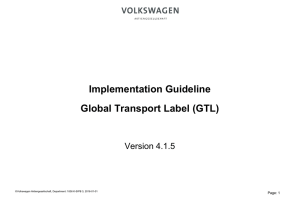 Implementation Guideline Global Transport