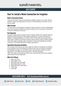 How To: Install a Water Connection for Irrigation