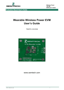 Wearable Wireless Power 12Vin Tx EVM User`s Guide V1.0