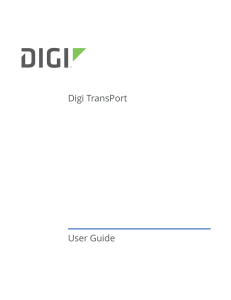 Digi TransPort User Guide