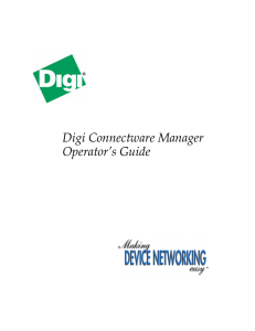Digi Connectware Manager Operator`s Guide - Alcatel
