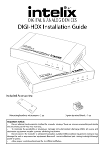 Intelix DIGI-HDX Installation Guide