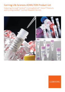 Corning Life Sciences ADME/TOX Product List