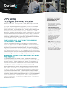 Datasheet - 7100 Series Intelligent Services Modules