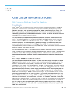 Cisco Catalyst 4500 Series Line Cards Data Sheet