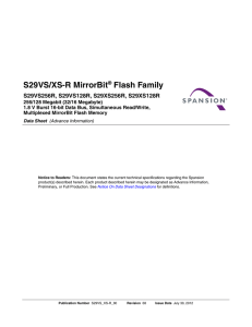 S29VS256R, S29VS128R, S29XS256R, S29XS128R 256/128 Mbit