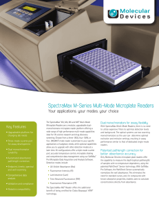 SpectraMax Multi-Mode Microplate Readers datasheet rev E