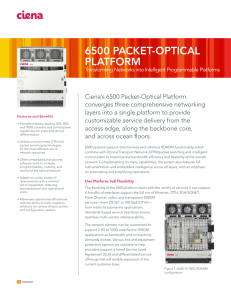 Ciena 6500 Packet-Optical Platform Datasheet