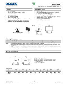 DMN5L06WK Features Mechanical Data Ordering Information (Note