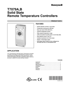 CC_Honeywell T7079A,B Remote Temperature - Cleaver