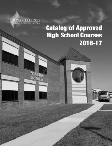 Catalog of Approved High School Courses