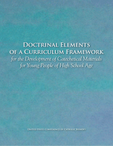 Doctrinal Elements of a Curriculum Framework for the Development of