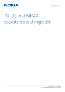 TD-LTE and WiMAX coexistence and migration - Alcatel