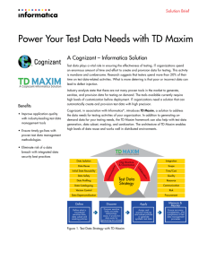Power Your Test Data Needs with TD Maxim
