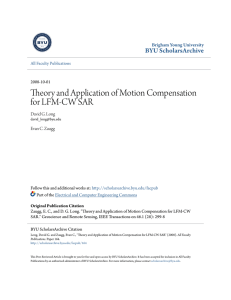 Theory and Application of Motion Compensation for LFM