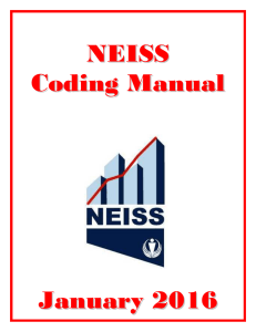 NEISS Coding Manual January 2016