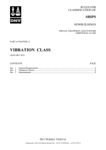 DNV Ship rules Pt.6 Ch.15 - Vibration Class