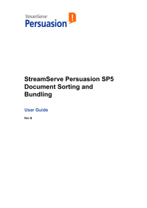 StreamServe Persuasion SP5 Document Sorting and