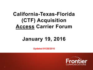 California-Texas-Florida (CTF) Acquisition Access Carrier Forum