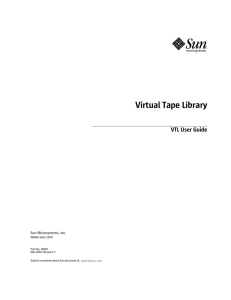 Sun StorageTek VTL User Guide